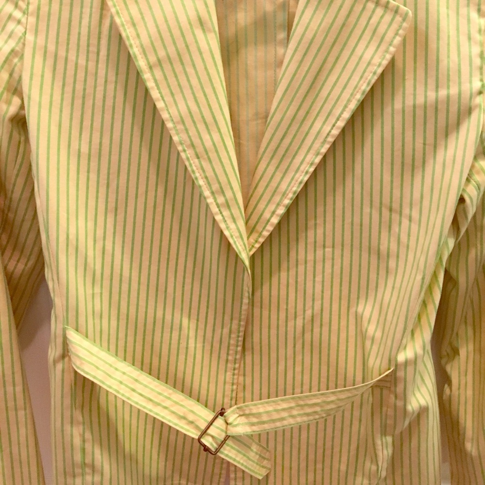Belted Express cotton stripe blazer